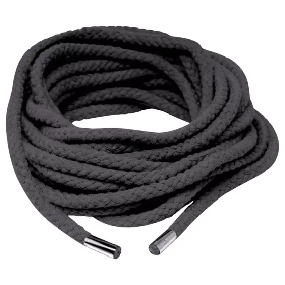 Fetish Silk Rope - hodvábne shibari bondage lano (10 m, čierne)
