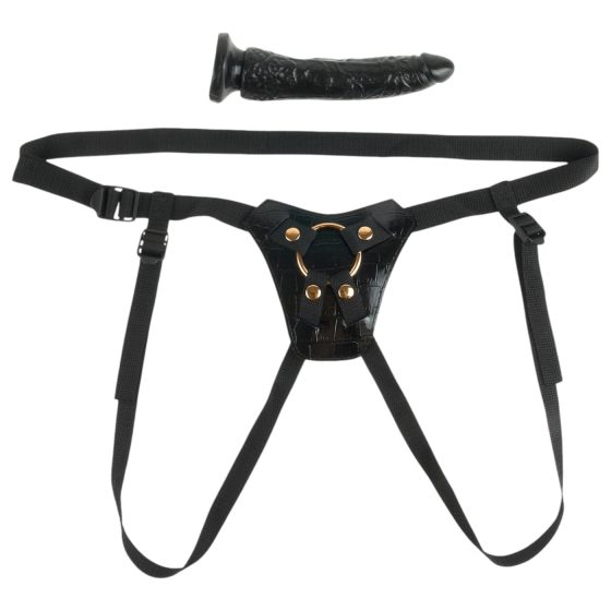 Fetish Fantasy - čierny popruh pre pripínacie pomôcky