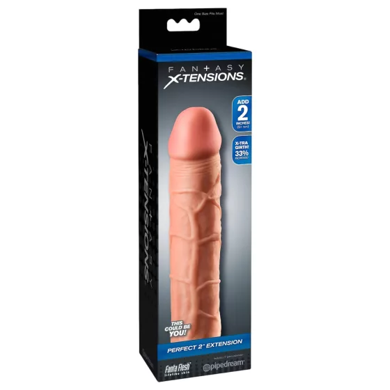 X-TENSION Perfect 2 - realistický návlek na penis - 20,3 cm - naturálny