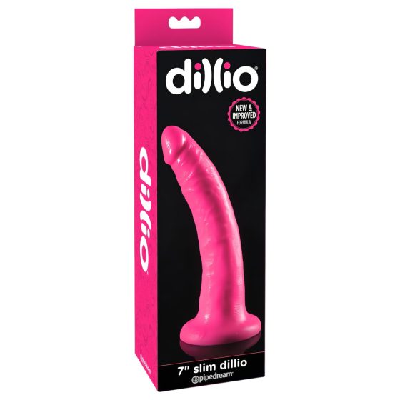 / Dillio 7 - realistický dildo s prísavkou (18cm) - ružový