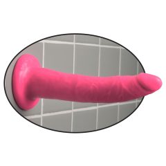  Pipedream Dillio 7 Inch Slim - realistické dildo s prísavkou (18cm) - ružové