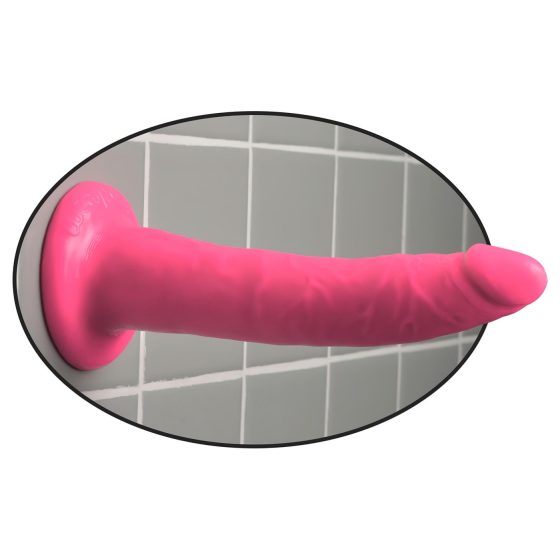 / Dillio 7 - realistický dildo s prísavkou (18cm) - ružový