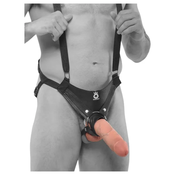 King Cock - dutý strapon dildó - 25 cm