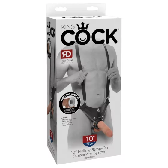 King Cock - dutý strapon dildó - 25 cm