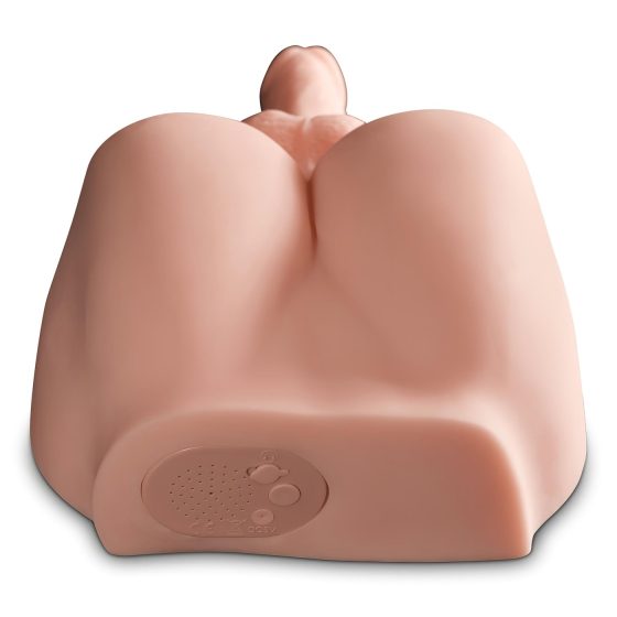 PDX Dirty Talk - realistický zadok s torzom a dildom (naturálny)