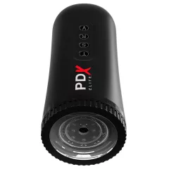 PDX Moto Blower - sací, vibračný masturbátor (čierny)