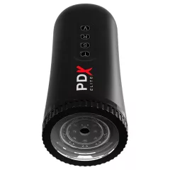 PDX Moto Blower - sací, vibračný masturbátor (čierny)