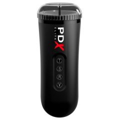 PDX Moto Blower - sací vibračný masturbátor (čierny)