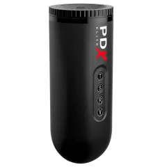 PDX Moto Blower - sací, vibračný masturbátor (čierny)