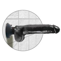   King Cock 9 - flexibilný vibrátor s nožičkami (26 cm) - čierny