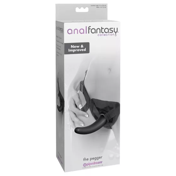 analfantasy - pripínací dildo - análny - čierne