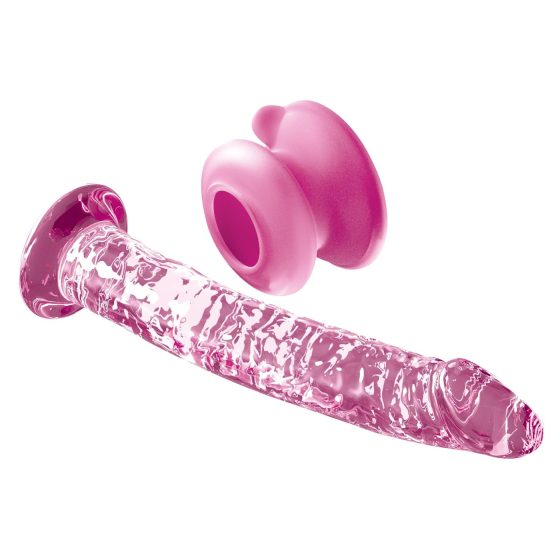 Icicles No. 86 - sklenené dildo s penisom - ružové