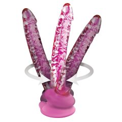 Icicles No. 86 - sklenené dildo s penisom (ružové)
