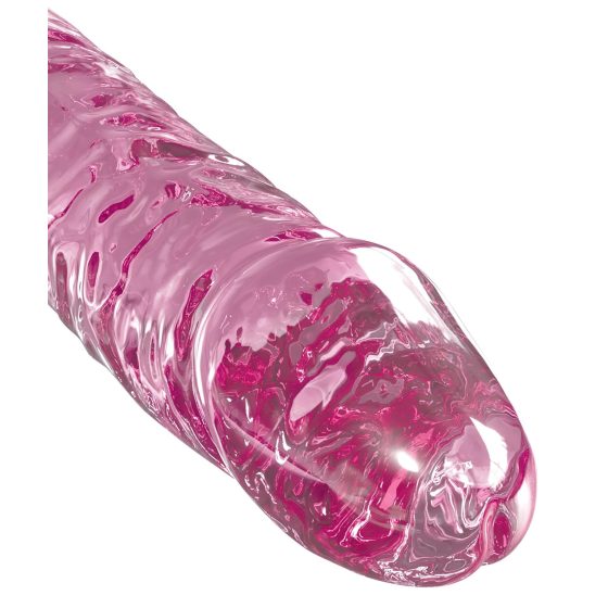 Icicles No. 86 - sklenené dildo s penisom - ružové