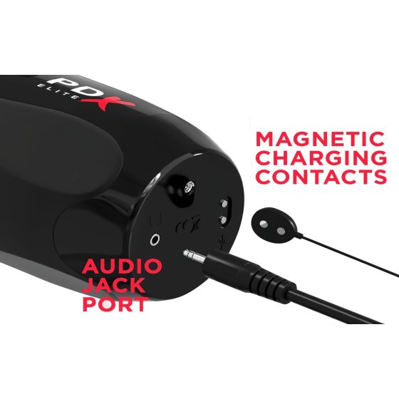 PDX Ultimate Milker 2 - automatický masturbátor s rotáciou a vibráciami - čierny