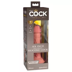   King Cock Elite 6 - realistický dildo s prísavkou - 15 cm - telová farba