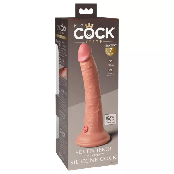 King Cock Elite - realistický dildó s prísavkou - 18 cm - telová farba