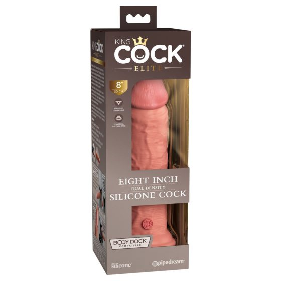 King Cock Elite 8 - realistické dildo (20 cm) - prírodné