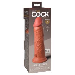   King Cock Elite 8 - realistické dildo (20 cm) - tmavé prírodné