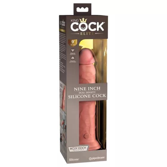 King Cock Elite 9 - realistický dildó s prísavkou - 23 cm - telová farba