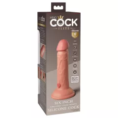   King Cock Elite 6 - vibrátor s prísavkou (15 cm) - telovej farby