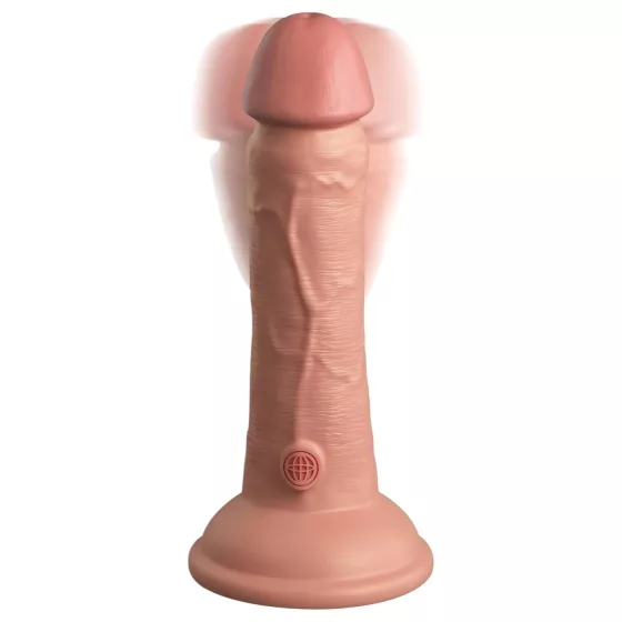 King Cock Elite - vibrátor s prísavkou - 15 cm - naturálny