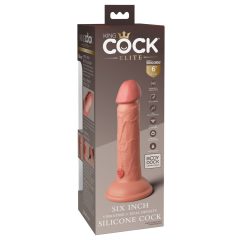   King Cock Elite 6 - realistické dildo (15 cm) - tmavé prírodné