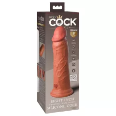   King Cock Elite 8 - realistický vibrátor 20 cm - tmavá farba