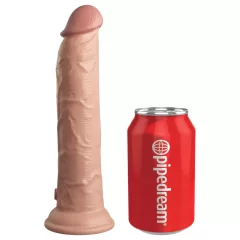   King Cock Elite - realistický vibrátor s prísavkou 23 cm - naturálny