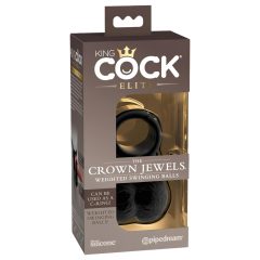   / King Cock Elite Royal Jewels - nadstavec k umelému penisu (čierny)