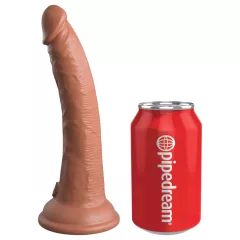   King Cock Elite Comfy - nasadzovací dildo s postrojom - tmavá telová farba
