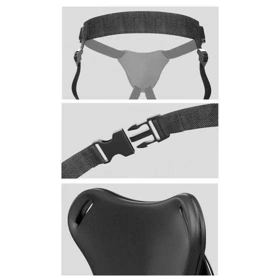 Body Dock OG - postroj na pripínací dildo s prísavkou - čierny