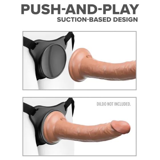 Body Dock OG - postroj na pripínací dildo s prísavkou - čierny