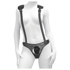 Body Dock - čierne pripínacie spodné prádlo s ramienkami