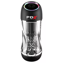 PDX ViewTube Pro - sací-vibračný masturbátor (čierny)