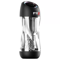 PDX ViewTube Pro - sací-vibračný masturbátor (čierny)