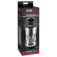 PDX ViewTube Pro - sací-vibračný masturbátor (čierny)