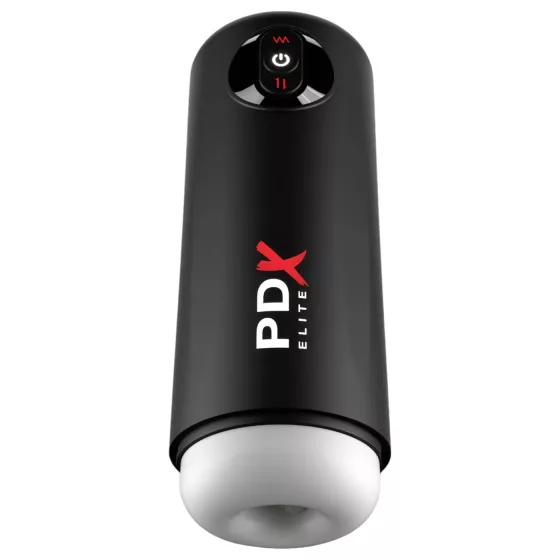 PDX Elite - masturbátor s pohybom a vibráciami - čierny