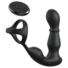   Pipedream Anal Fantasy Ass-Gasm - rotačný análny vibrátor s hlavicou a s erekčným krúžkom (čierny)
