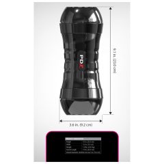   PDX Extreme Wet Pussy - élethű punci maszturbátor - XXL (fekete)