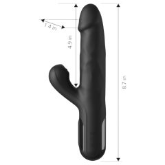 Fetish - 3-motorový tlačný vibrátor (čierny)