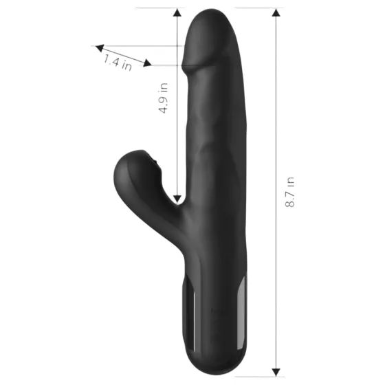 Fetish - 3-motorový tlačný vibrátor (čierny)