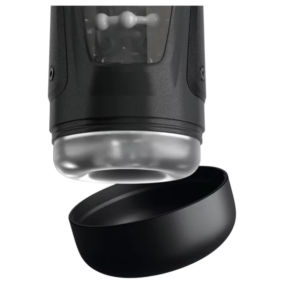 PDX Elite Moto-Bator Pro - automatický masturbátor s výhrevom a perlami - čierny