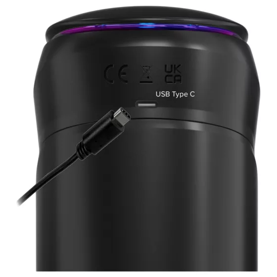 PDX Elite Moto-Bator Pro - automatický masturbátor s výhrevom a perlami - čierny