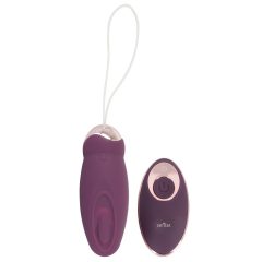   Javida - dobíjacie, rádiom riadené, pulzujúce vibračné vajíčko (fialové)