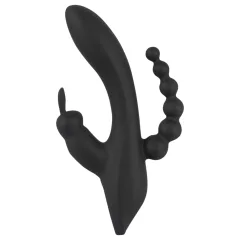   SMILE - vibrátor s tromi ramenami - dobíjací, vodotesný - čierny