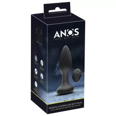 ANOS - análny vibrátor s rotujúcimi korálkami - čierny