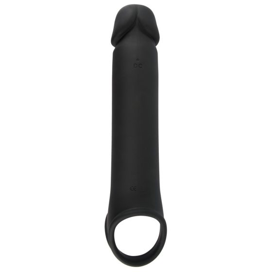 Rebel - nabíjací vibračný návlek na penis na diaľkové ovládanie (čierny)