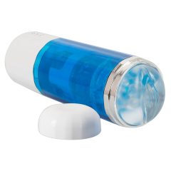   You2Toys - nabíjací rotačný pulzujúci masturbátor (modro-biely)