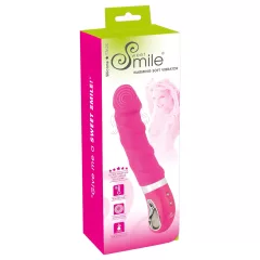 SMILE Soft - vibrátor s ohrevom - nabíjateľný - ružový